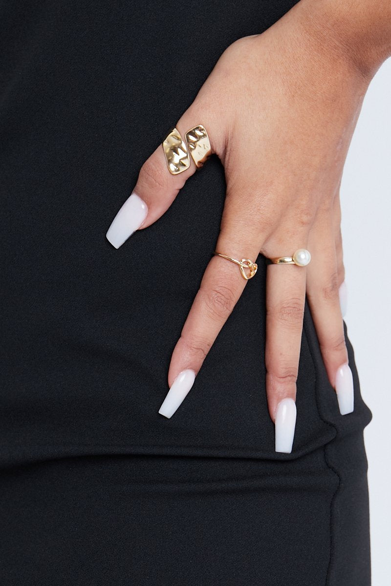 Three Rings Pack 3 Pack Gold Rings | 3 Pack Rings | Rebellious Fashion | – Rebellious ...