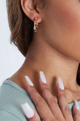 Mini Bamboo Gold Hoops - Elisabella