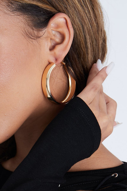 Chunky Gold Hoop Earrings - Emilina