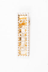 Gold Pearl Detail Girls Slogan Crocodile Barrette - Krissy