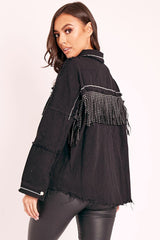 Black Silver Stud Western Style Shirt - Idelle