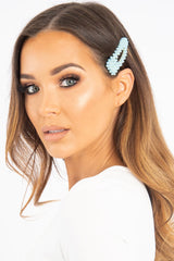 Mint Crystal Hairclip - Genna