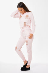 Blush Distressed Tracksuit - Mercy