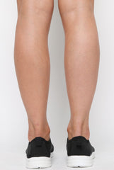 Black Diamante Sparkle Stretch Trainers - Hani