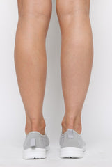 Grey Diamante Sparkle Stretch Trainers - Hani