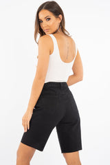 White Detail Tie Extreme Cropped Top - Trista