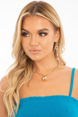 Gold Drop Pendant Necklace - Daia