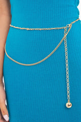Gold Drop Chain Pendant Belt - Breya