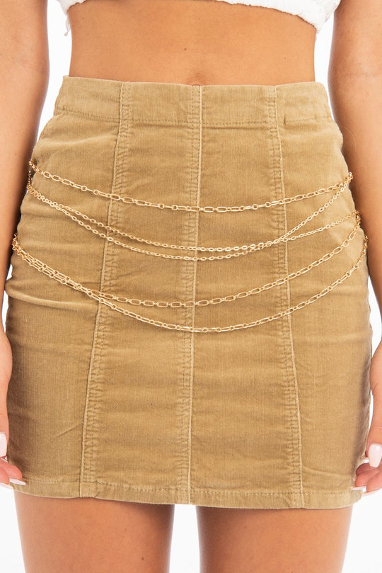 Gold Layered Chain Belt - Faiza