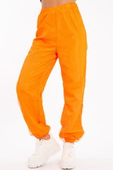 Orange Fishnet Cuffed Joggers - Ryia