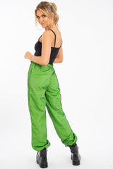 Lime Fishnet Cuffed Joggers - Ryia