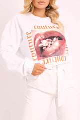 White Couture Graphic Sweatshirt - Verity