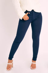 Navy Skinny Stretch Denim Jeans - Maeva