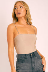 Stone Slinky Square Neck Bodysuit - Sadie