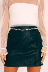 Silver Diamante Chain Belt - Lilu