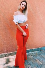 Rust Extreme Flare Trousers - Becki