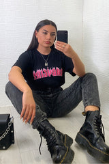 Black Baby Girl Pink Flames T-shirt - Zeila