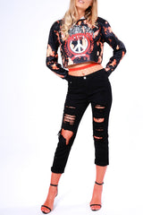 Khaki Tie Dye Cropped Champion Graphic Hoodie - Lauren