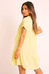 Yellow Plunge Smock Dress - Cambriella
