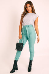 Grey Shoulder Pad Oversized T-shirt - Amzie