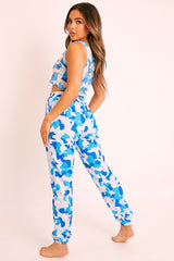 Blue Camo Crop Top Joggers Co-ord - Charna
