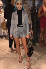 Hounds-tooth Tailored Blazer and Shorts Co-ord - Catie