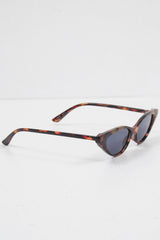 Brown Leopard Tinted Lens Mini Cat Eye Sunglasses - Ezrie