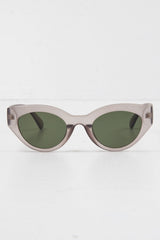 Grey Chunky Oval Tinted Lens Sunglasses - Dailey