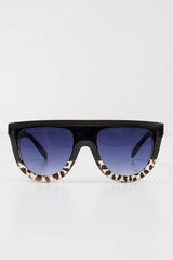 Black Clear Animal Square Oversized Sunglasses - Kajsa