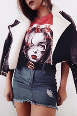 Fuchsia Vogue Slogan T-shirt - Alana