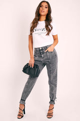 White Parisian Slogan T-shirt - Beckie