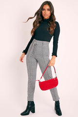 Black Ruffle Neck Bodysuit - Trudy