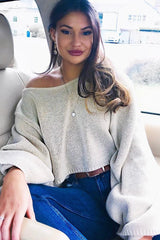 Stone Cropped Batwing Jumper - Carmin