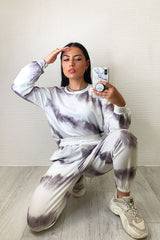 Mocha Tie Dye Sweater and Joggers Co-ord - Lauralee