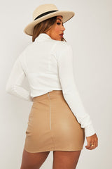 White Roll Neck Slim Fit Knitted Jumper - Georgie