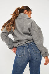 Grey Zip Front Side Pocket Shacket - Lima