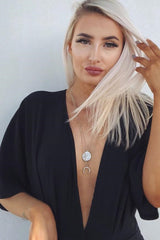 Black Plunge Bodysuit - Florence