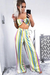 Pastel Coloured Stripe Co-Ord Set - Haddy
