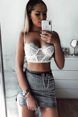 Tartan Side Split Skirt - Selma