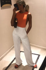 Orange Side Boob Bodysuit - Adrionna