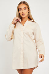 Stone Oversized Shirt Dress - Chelby