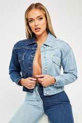 Blue Splice Two Tone Denim Jacket - Beula
