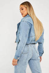 Blue Biker Denim Jacket - Indie