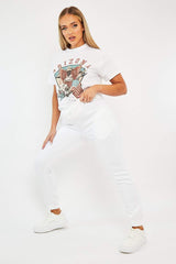 White Arizona Slogan T-shirt - Jelina