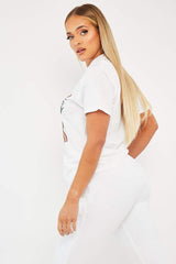 White Arizona Slogan T-shirt - Jelina