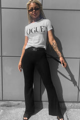 White Vogue Slogan Top - Birda