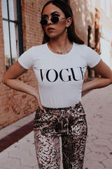 White Vogue Slogan Top - Birda
