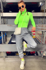 Silver Elasticated Jogger Style Trousers - Freddie