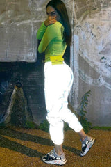 Silver Elasticated Jogger Style Trousers - Freddie