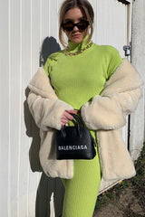 Lime Rib Crop Jumper Loungewear Set - Ayriana